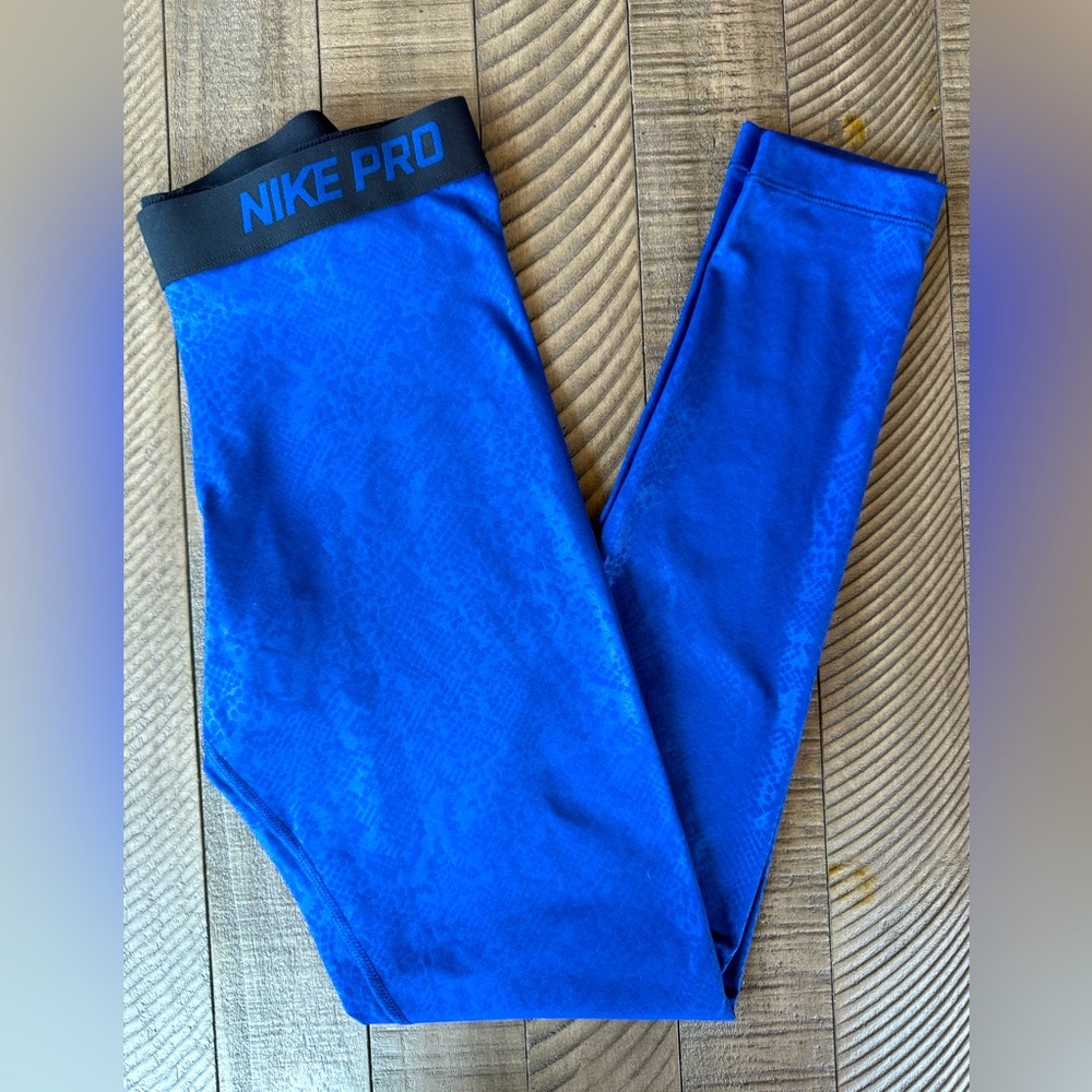 Nike Dri Fit Performance Blue Leggings Women’s Size Medium